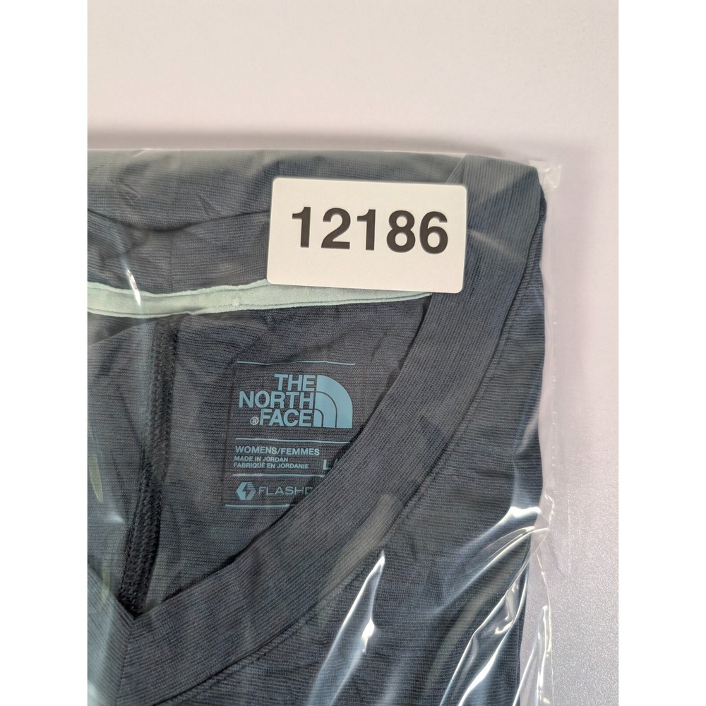 The North Face Top Women's Size Large Green FlashDry Short Sleeve Athletic Top - Picture 11 of 11